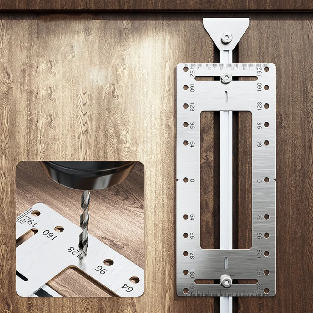 Cabinet Installation Jig Drill Positioning Tool Accurate Handle Positioning 170mm 410mm Home Improvement For Door Handles