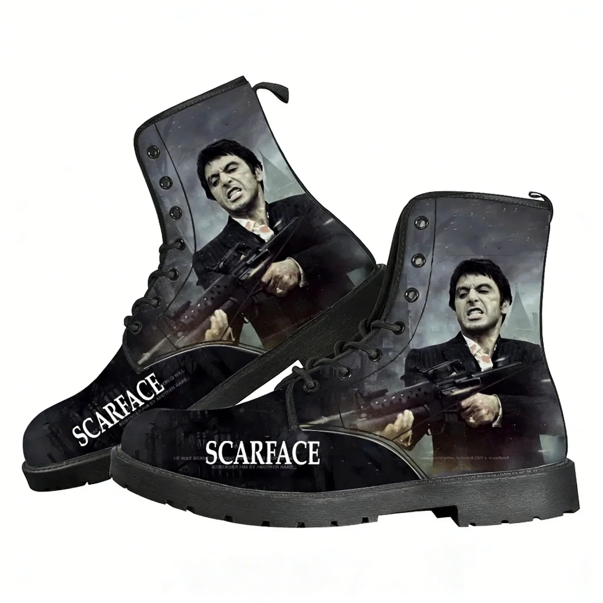 

Повседневные ботинки Scarface, мужские, женские, подростковые, в стиле Тони Монтаны (Аль Пачино) из популярного фильма, ретро-уличные 3D-ботинки с водонепроницаемой защитой, уличные ботинки