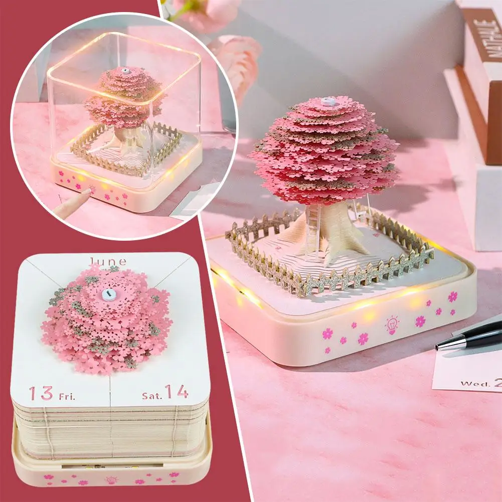 2025 Year Of The Snake 3D Three-dimensional Calendar Paper Sticky Gift Model Creative Ornaments Note Y3F5