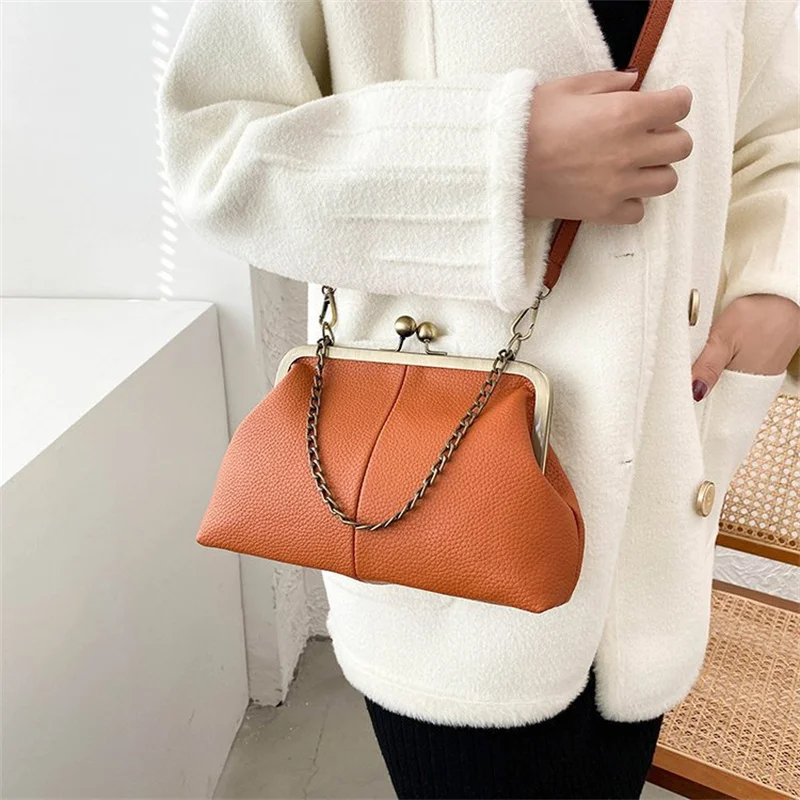 Solid Tote Crossbody Messenger Bags for Women 2024 Shoulder Simple Bag Lady Branded Trending Handbags Purses Luxury Design