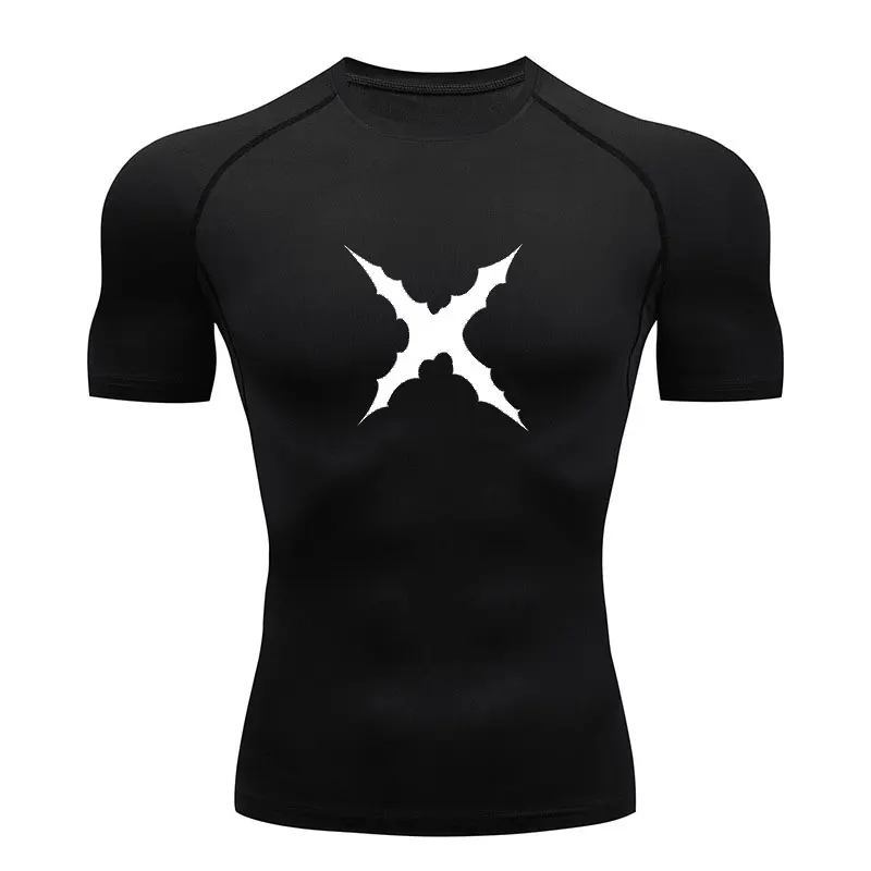Y2K Compression Tshirts Fitness Gym Running Fitness Tight Sportswear Short Sleeve Summer Breathable Quick Dry Sport Top