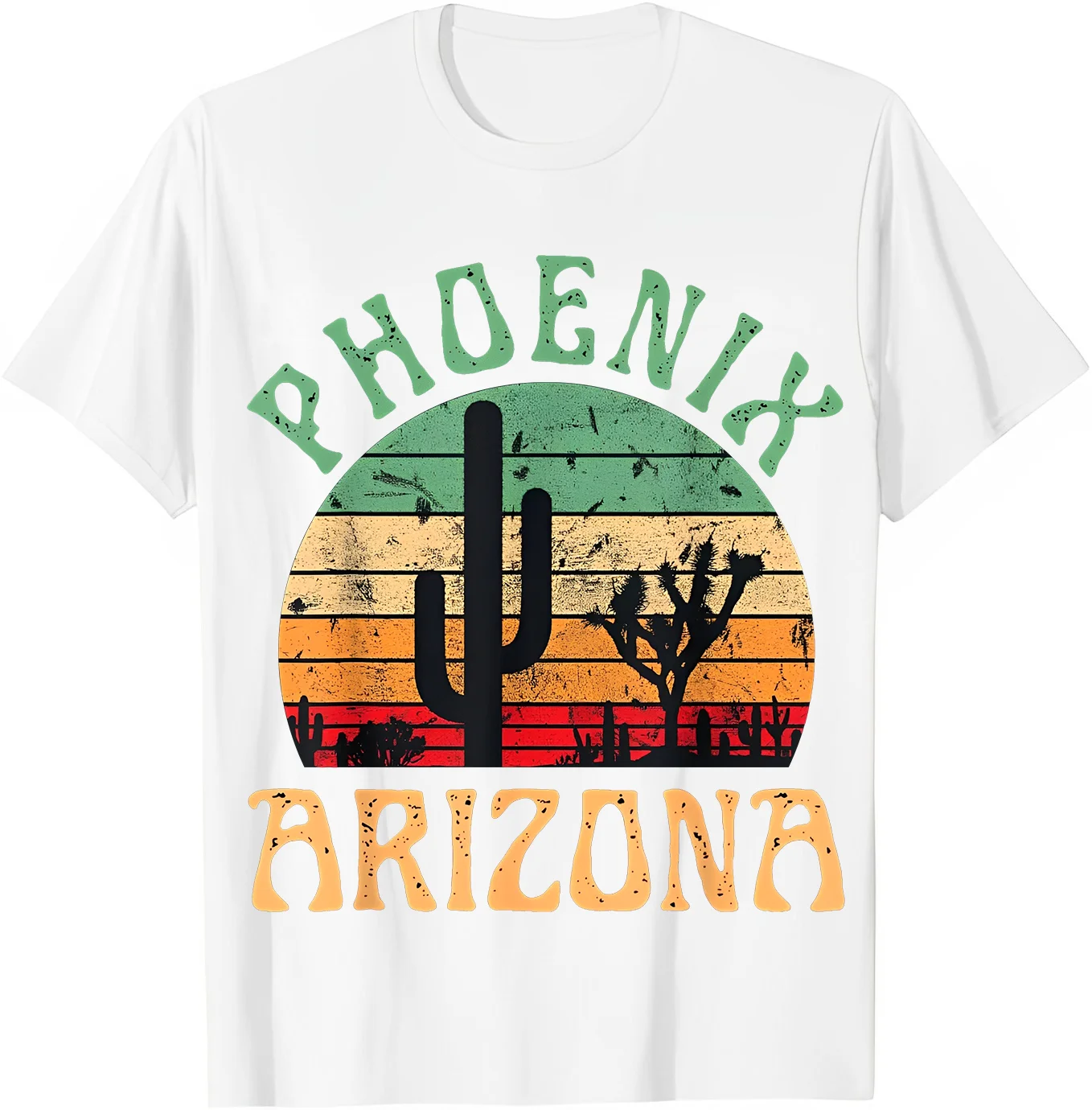 Phoenix Arizona Desert Cactus Retro Sunset Outdoors Retro T-Shirt