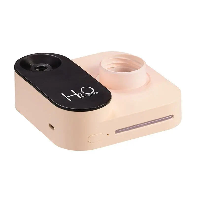 

M04K Mini Camera Shape Humidifier USB Portable Large Mist Volume Desktop Water Bottle Humidifier For Bedroom Office C