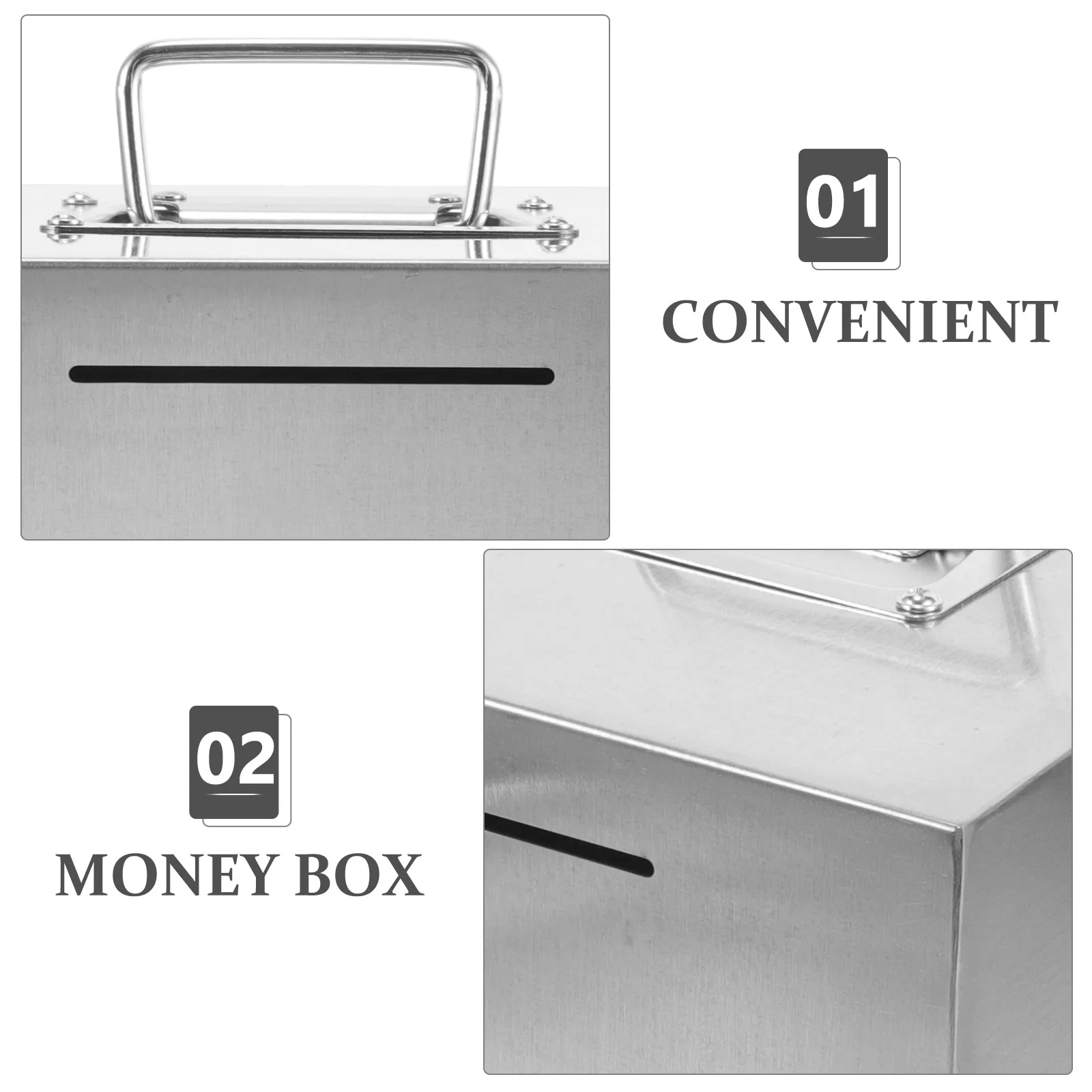 

Stainless Steel Piggy Smooth Textured Savings Habit Unique Gift For Adults Metal Savings Bank Decorative Money Box Easy