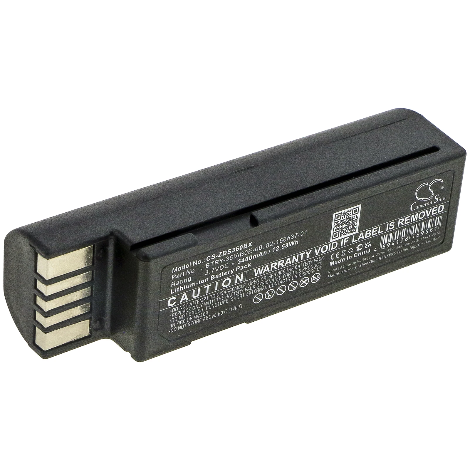 Barcode Scanner Battery For Zebra:DS3600,DS3678,LI3600,EVM,LS3600,LI3678,LS3678,82-166537-01,BT-000341-01,BTRY-36IAB0E-00,3400mA