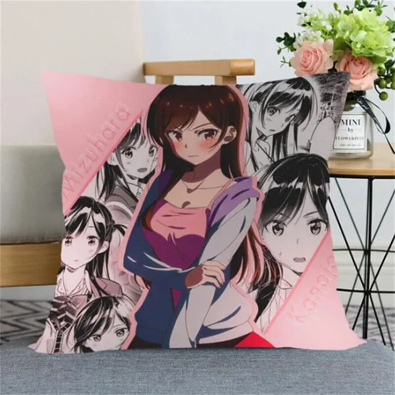 New Rent A Girlfriend Anime Pillow Cover Bedroom Home Decorative Pillow Cases