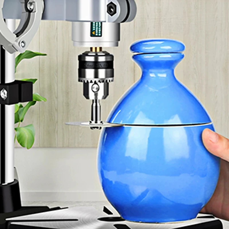 Glass Bottle Cutter Desktop Electric Glass and Ceramic Bottle Cutter DIY Planters Multi-Function Polishing and Drilling