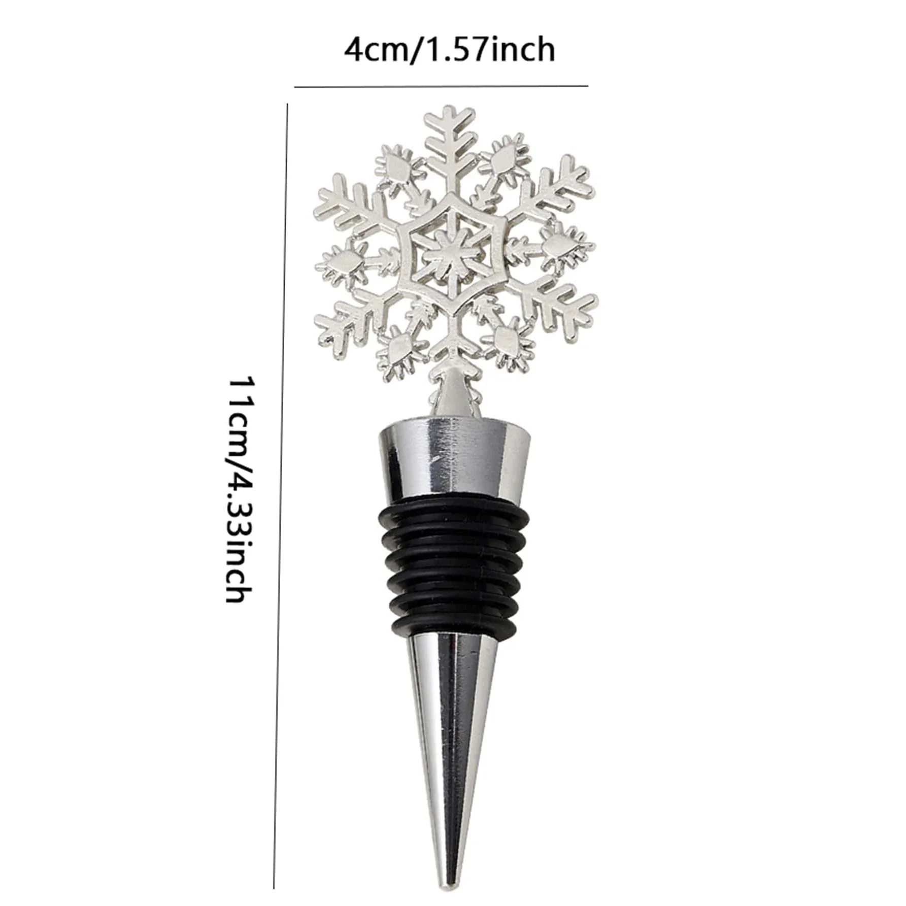 1pc Creative Christmas Gift Wine Bottle Stopper Preservation Snowflake Shape Wine Stopper Party