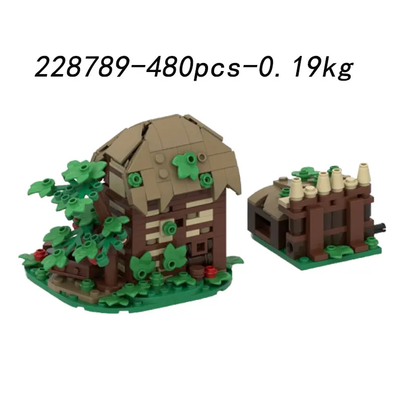Spot MOC-228789 480 pz 223146 castello medievale piccole particelle assemblaggio blocchi di costruzione giocattolo educativo modello regalo set ornamenti