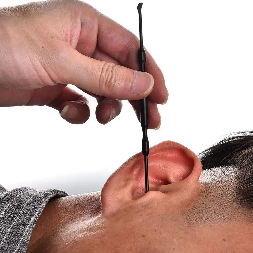 1Set Professional Ear Scoop Set Stainless Steel Durable Rust-Free Anti-Skid Handle Safe Ear Wax Removing Tools Kit