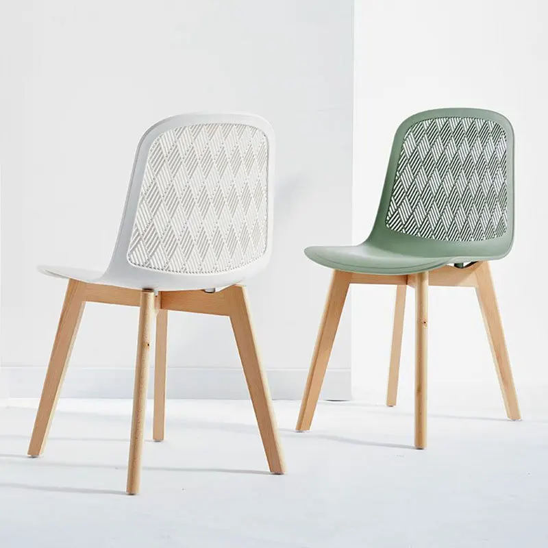 Hot Selling Modern Design Wooden Leg Hollow Dining Chairs,  Activity Apartments, Cafes, Restaurants, Plastic Garden Chairs