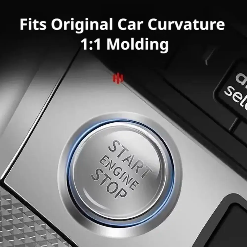 Crystal Transparent Car Ignition Switch Button Protector Anti Scratch Randomly Cut Suitable For Start/Stop Button Protection