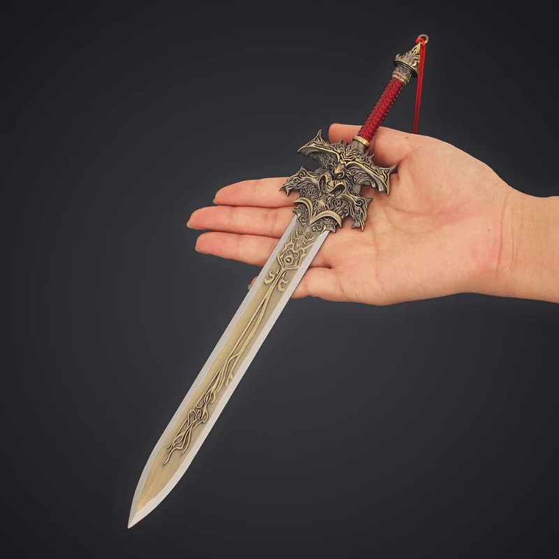 30cm/11,81 pulgadas China película y TV periférico gigante Que espada armas de Metal modelo Cosplay accesorios cuchillo adorno de escritorio niño juguete para regalo