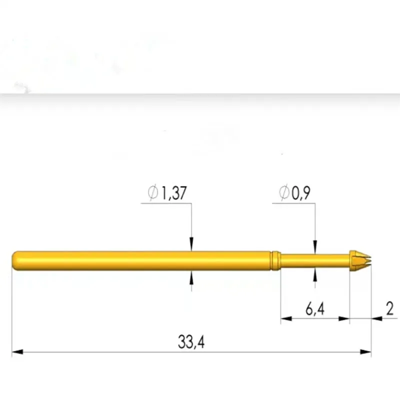 Imagem -06 - Ingun-mola Teste Pin 100 Pcs Box Agulha de Aço Britânico Gks100 289 050 A2000 A3000 136 mm Mola