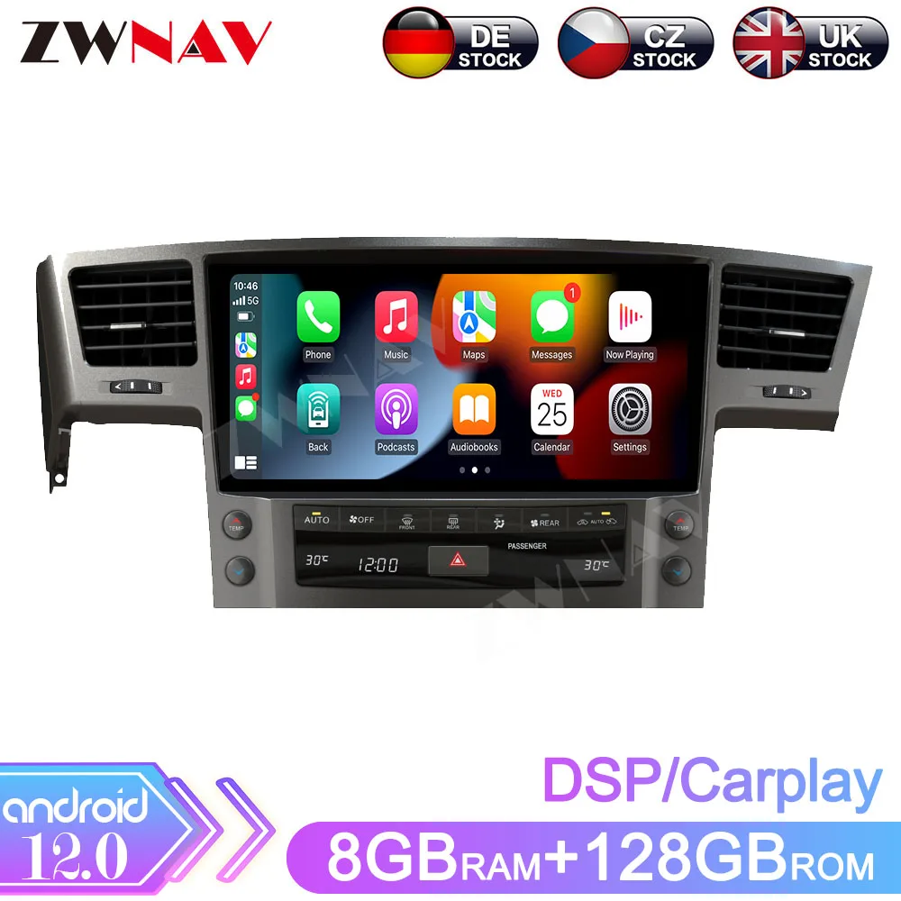 

12.5 Inch For Lexus LX570 2007-2015 Car Radio Android Auto GPS Navigation Video Player DVD Multimedia Autoradio Stereo Carplay