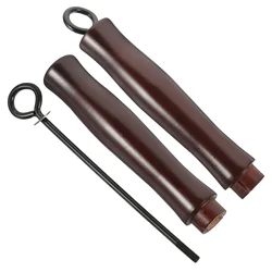 2 Pcs Ergonomic Anti Scalding Wooden Handle Replacement For Pot Cookware Detachable Wok Frying Pan Handle Kitchen Gadget Cooking