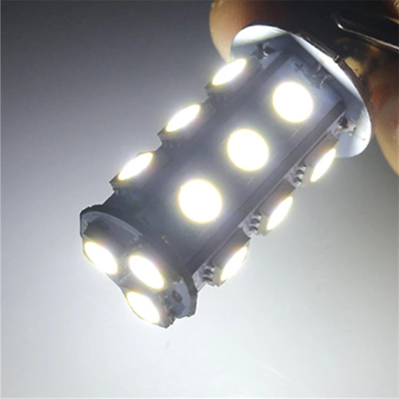 2Pcs DC 24V Led P21W 1156 BA15S 5050 18 SMD 1157 BAY15D LED Bulb Car Turn Signal Backup Reverse Tail Lamp White Parking Lights