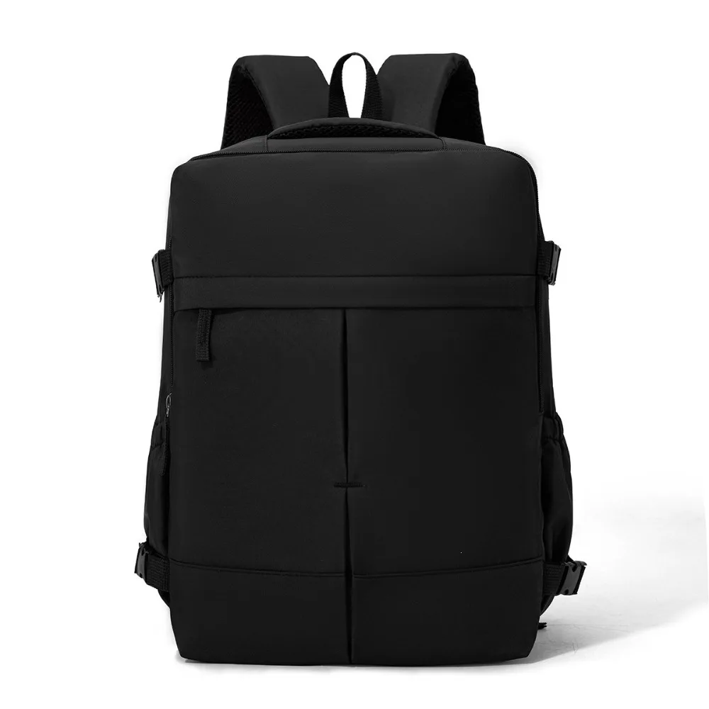 Large Capacity Travel Backpack Lightweight Clamshell Opening Laptop Backpack Padded Shoulder Straps Separate Laptop Compartment