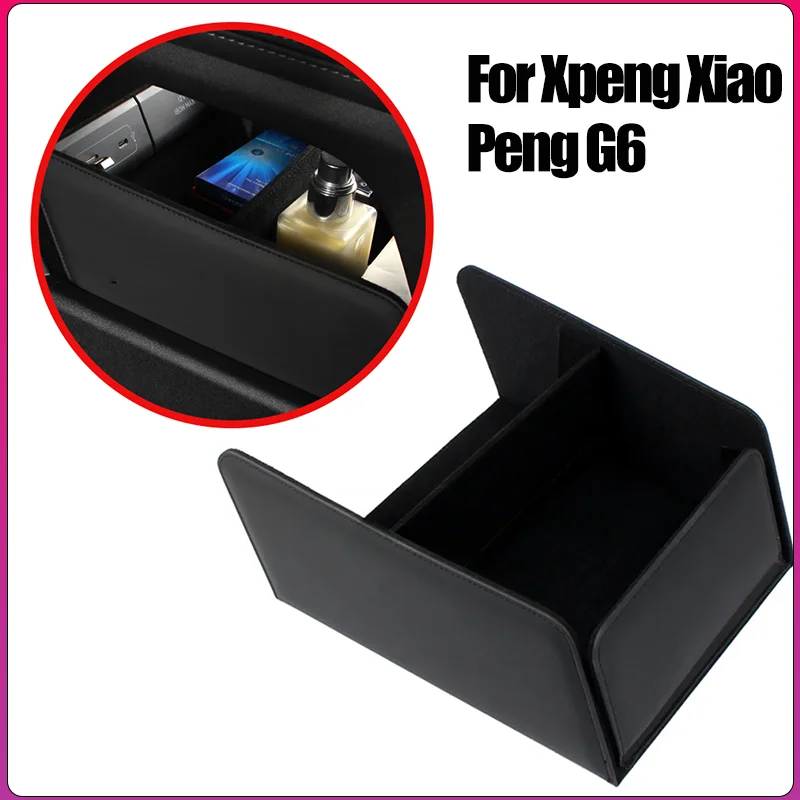 

PU Leather Car Lower Central Console Storage Box Organizer Holder Case for Xpeng Xiao Peng G6 Car Organizers Interior Accessory