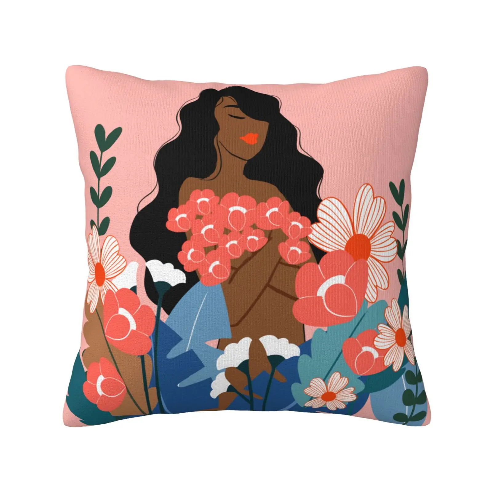 

Valentine's Day Flora Throw Pillow Covers Case Set of 2, 18 x 18 Soft Cozy Velvet Decorative Square Pillowcase for Sofa Couch