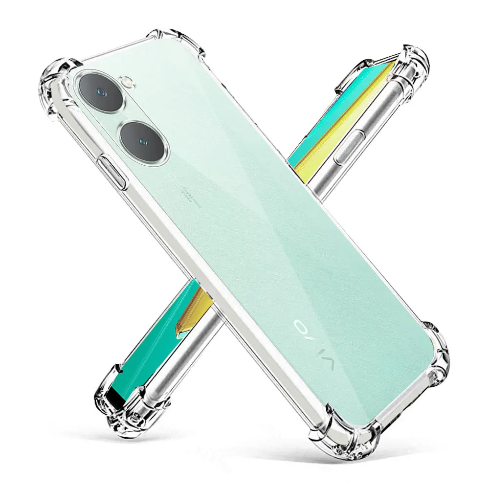 For Vivo Y03 4G Case V2332 Clear Shockproof Silicone Soft Protect TPU Cases For Vivo Y03 Y 03 Coque For Vivo Y03 2024 Y 03 Funda