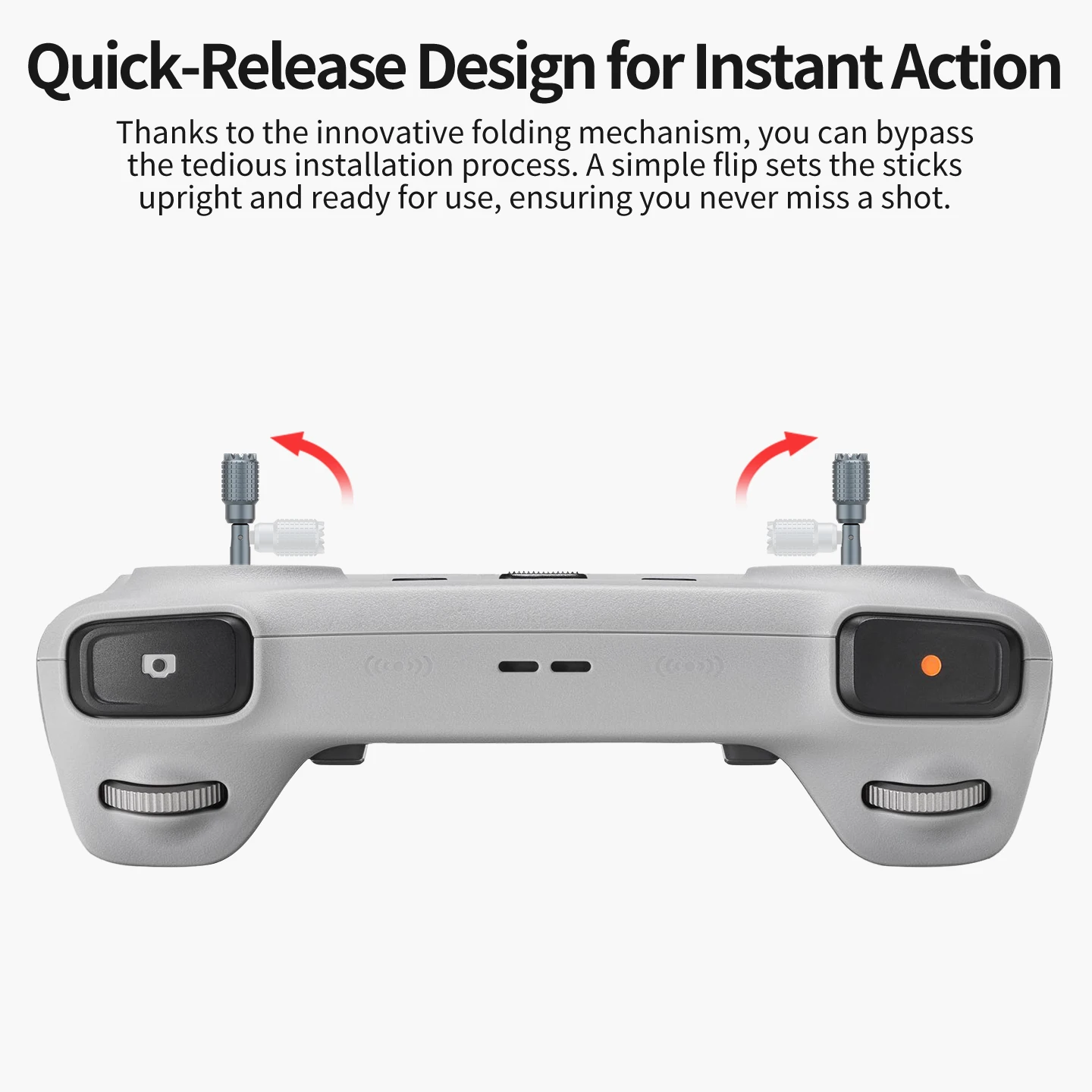 Faltbarer, rutschfester Daumen-Rocker-Joystick für DJI RC/RC 2/RC N1/RC N2/RC Pro Pro2 Fernbedienung, Aluminium-Drohnen-Steuerstäbe – Detail 5