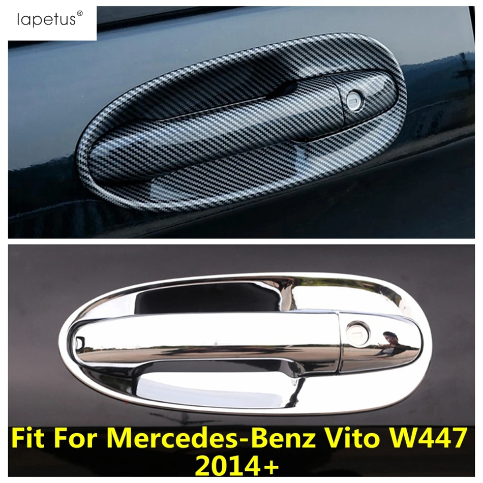 

Car Door Handle Bowl Decoration Cover Trim For Mercedes-Benz Vito W447 2014 -2021 ABS Chrome / Carbon Fiber Accessories Exterior