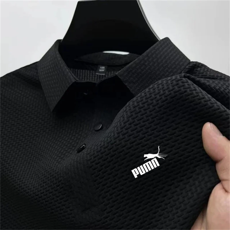 

Summer men's new breathable short sleeved polo shirt, 2026 fashionable outdoor business casual quick drying golf shirt