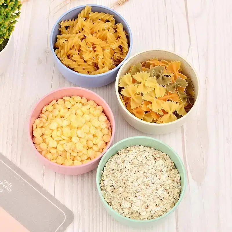New 4Pcs Thickened Rice Bowls Food Grade Anti-drop Seasoning Bowl Home Student Dormitory Portable Daily Dining Tableware Set
