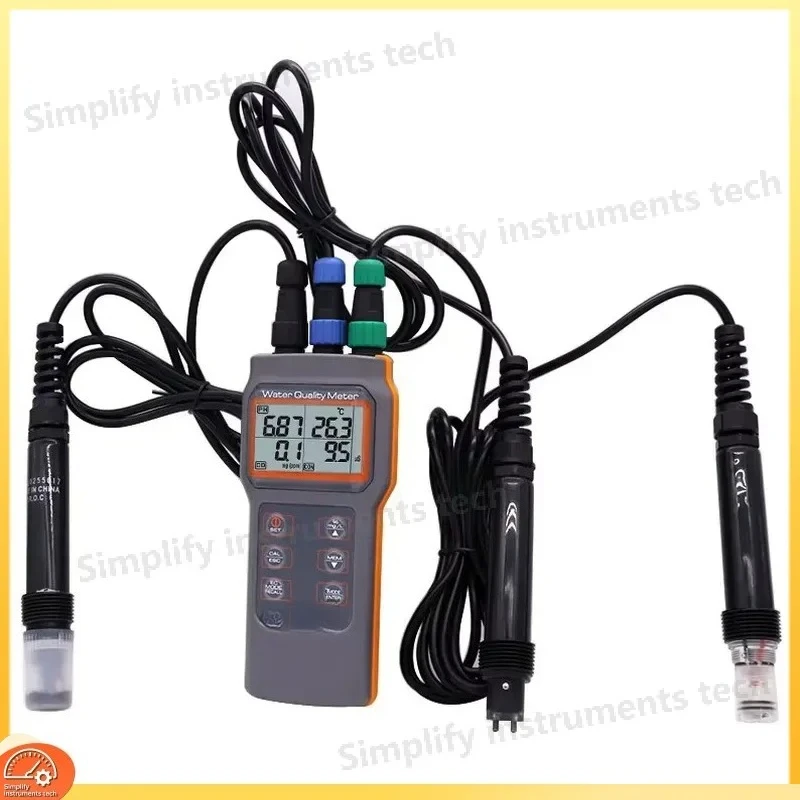 High Precision Water Quality Tester pH Dissolved Oxygen Temperature Meter Digital Aquaculture Fish Farming Pond Aquarium