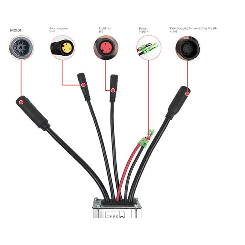 Display del Controller Ebike misuratore LCD YL80C 36 v48v 17A 350W Set di regolatori di velocità con sensore di assistente dell\'interruttore