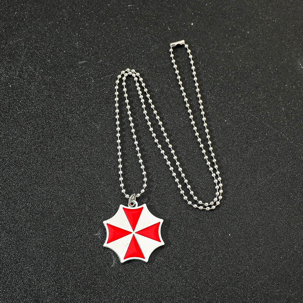 Vintage Fashion Red Umbrella Pendant Necklace Cool Stylish Movie Accessory Chain Jewelry Gift for Fans Collection view 4