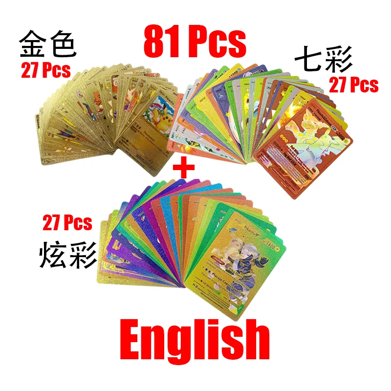 81–36 Stück Pokemon-Karten, deutsch, Spanisch, Französisch, Englisch, Vmax, GX, Energiekarte, Pikachu, seltene Sammlung, Kampftrainer, Jungen, Geschenke, Spielzeug