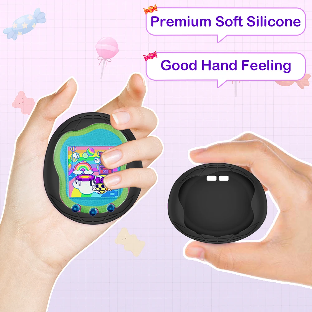 Silicone Case Waterproof Protective Case with Lanyard Anti-drop Protector Skin Shockproof for Tamagotchi Uni Virtual Pet Machine