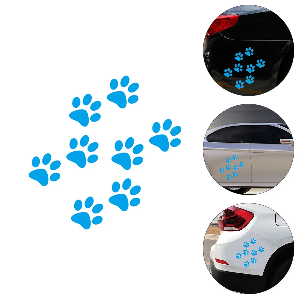 

24Pcs Cat Footprint Car Decal Beautiful Decorative Stickers Firmly Stick No Damage Gift for Friends and Families