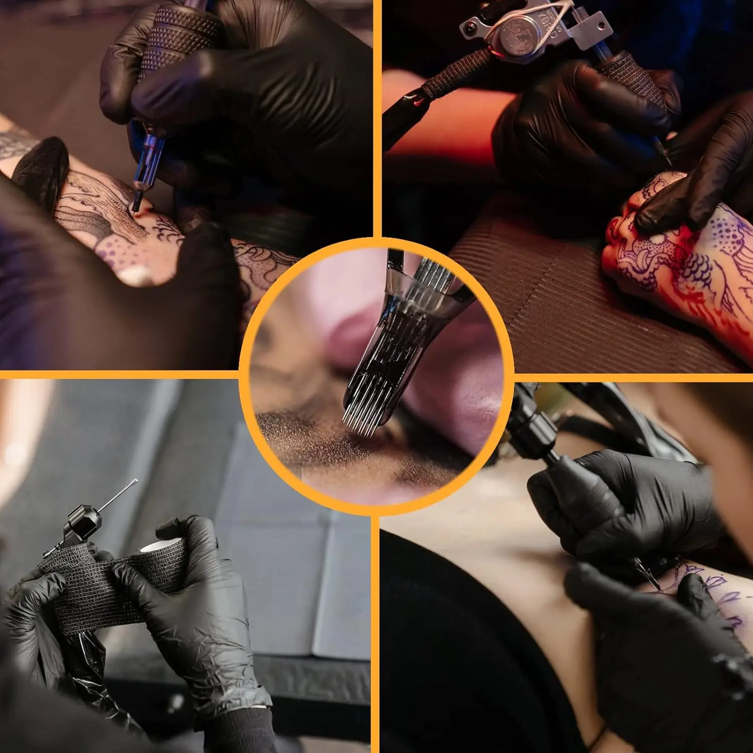 100/50/10pcs  sterilized tetováló tűk RL RS M1 RM tetováló Varrótű számára tetováló Állandó Összeállítás gépi