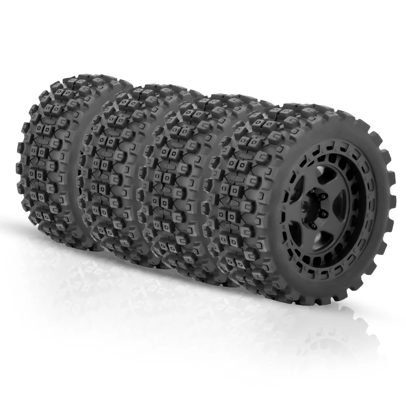 4 pz 69mm Cerchione In Plastica Pneumatico In Gomma Universale Per 1/18 2S TYPHON GROM Rally On-Road Racing TAMIYA TT02 XV01 HSP 94123 HPI KY