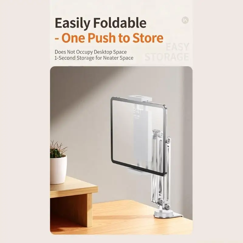 4 Axises Multiple Adjustable Stand with Foldable Clamp Mount and 360° Swivels
