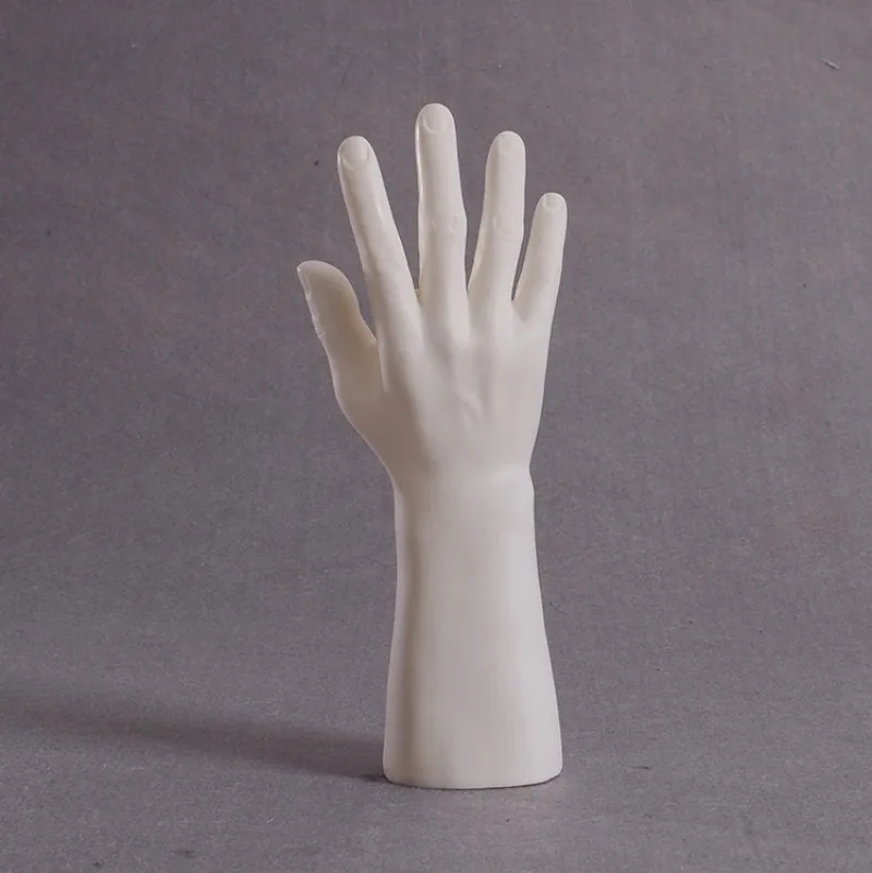 White Plastic Male Mannequin Hand Model for Gloves Display Manikin Hands