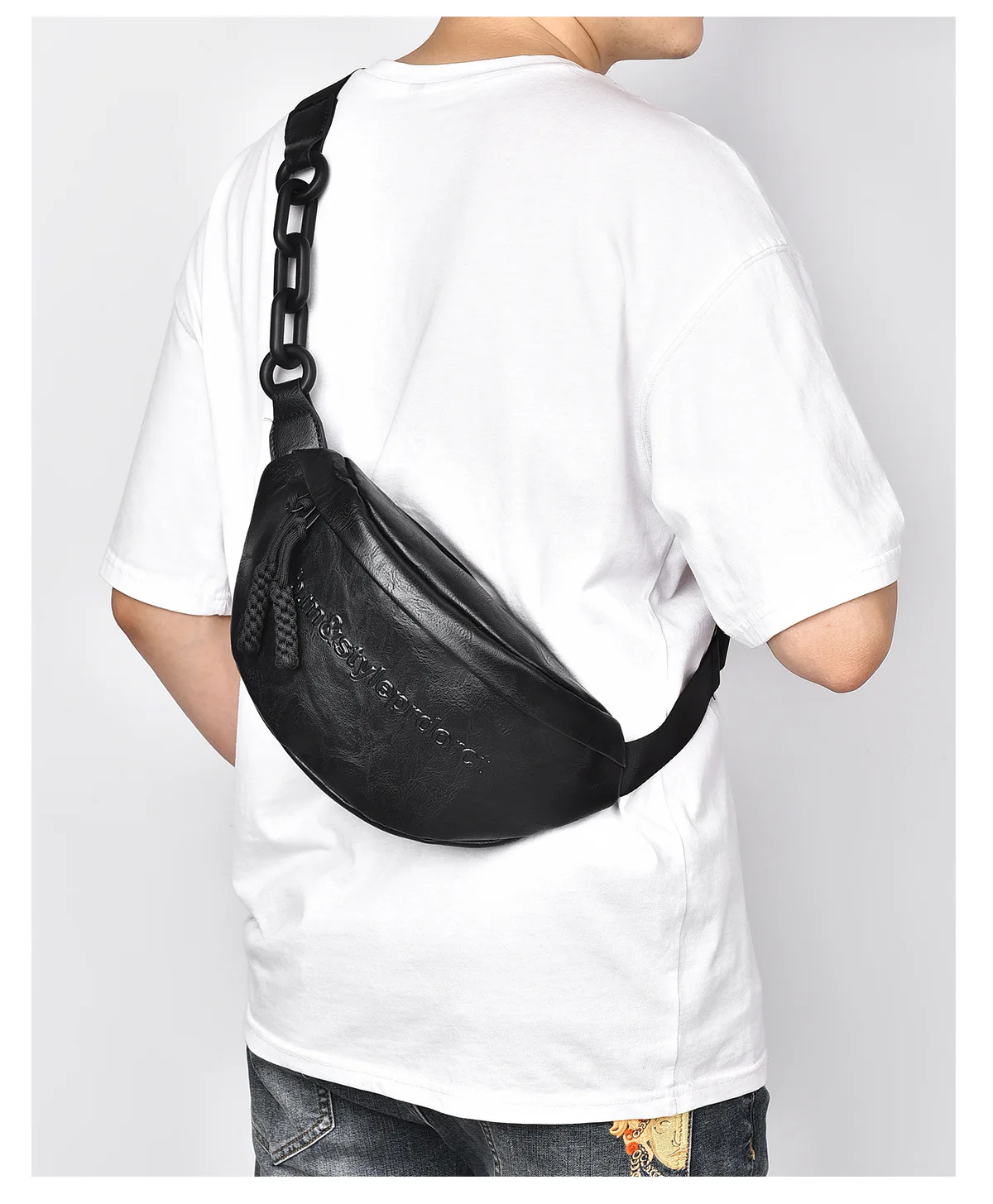 Vintage Leder Hüft tasche Gürtel tasche für Männer Frauen Hüft tasche mit verstellbarem Riemen für Outdoor-Training Reisen lässig – Detail 12