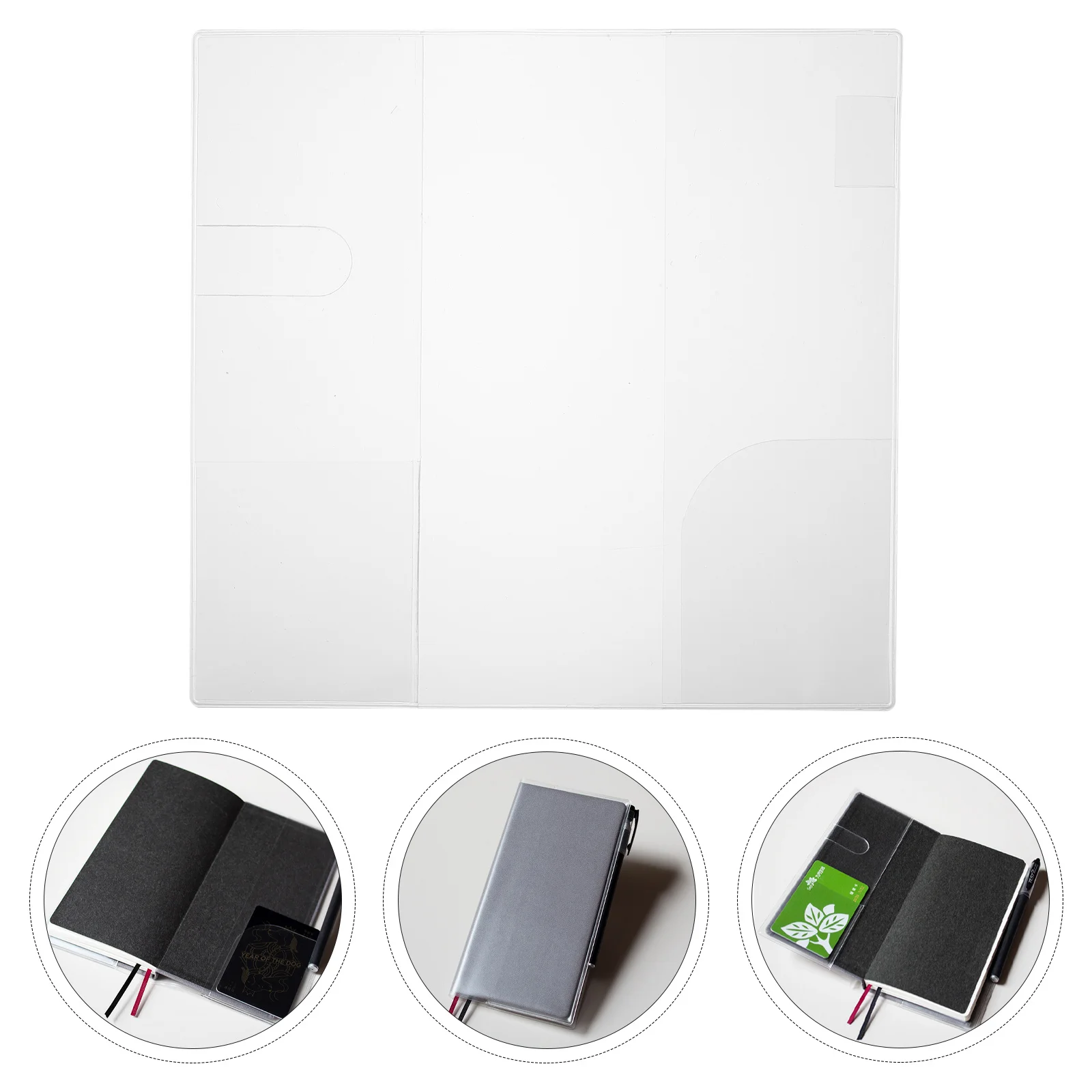 Funda de chaqueta de libro de PVC esmerilado, Protector ajustado para libros de tapa dura, planificadores, cuadernos, funda de plástico transparente reutilizable