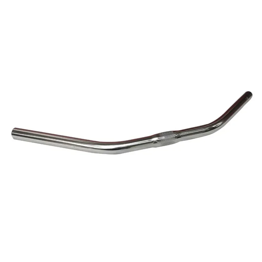 1pc Narrow Cow Horn Type Handlebar Swept Back Curved Bike Handle Bars Cruiser Dragster Satin Silver Alloy Finish Cycling Parts