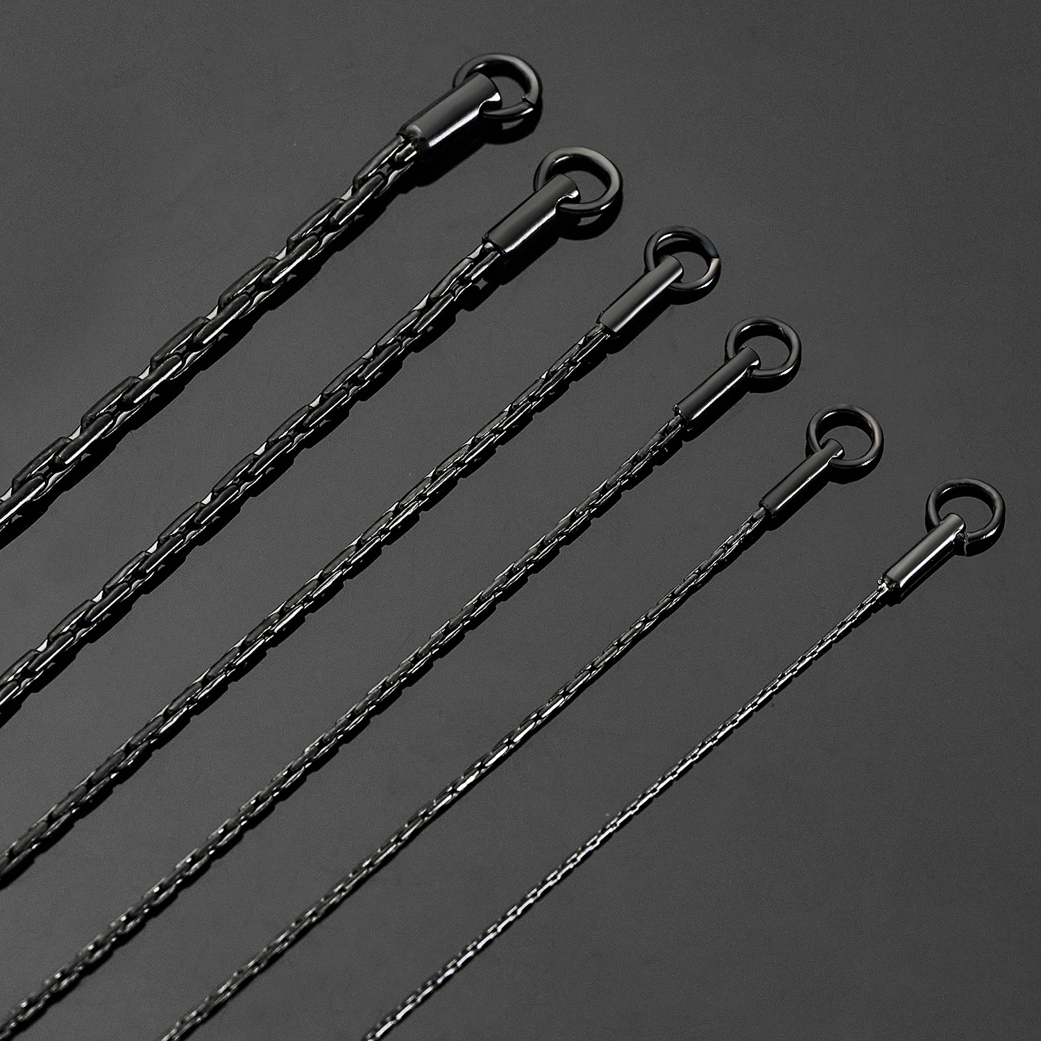 Coole wasserdichte Halskette aus schwarzem Edelstahl mit Kettenhammer-Anhänger im Hip-Hop-RAP-Stil. – Detail 1