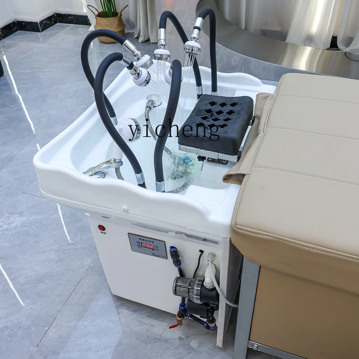 A2 Movable Shampoo Basin Head  Pavilion of Regimen Supporting Facial Bed Household Fumigation Water Circulation Shampoo Machine