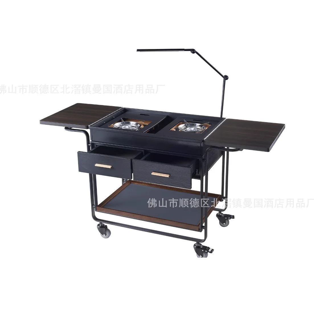 

Hotel Mobile Cooking Restaurant Car Luxury Abalone Cart Cooking Delivery Box On-site Cooking