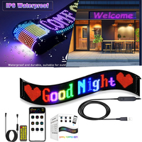 Flexible Pixel Light Panel - Dynamic RGB Matrix Windscreen Logo Display, USB-Powered Multi-Color Programmable Mode​