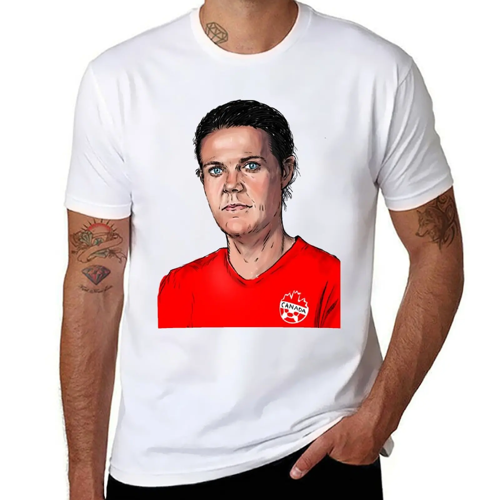 Christine Sinclair T-Shirt Soft Basic Cotton Short Sleeve Tee