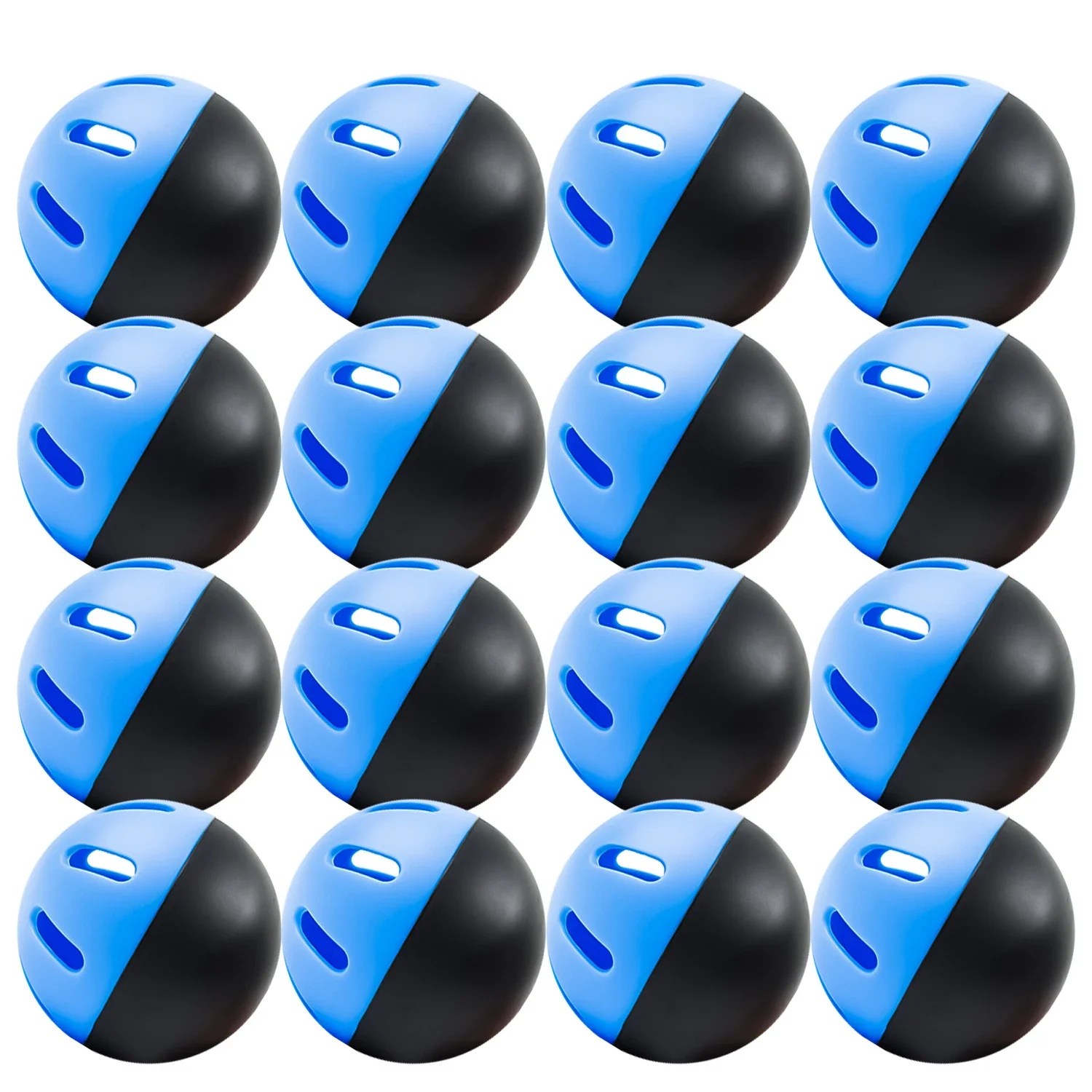 5PCS Baseball Practice Balls 74MM Super Soft Indoor & Outdoor Auxiliary Balls EVA Hollow Hole Balls Black & Blue Duplicates