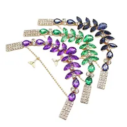 1pc11mmFashion Slippers  Crystal Chain Metal Shiny Rhinestone Bikini Connector Buckle DIY Garment Sewing Accessories