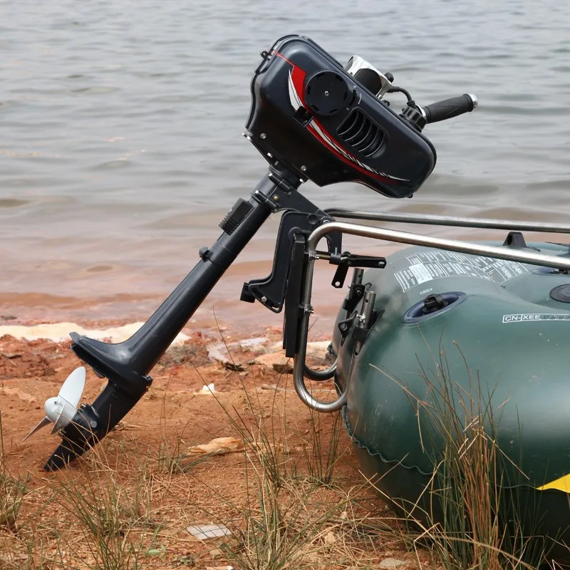 Piccolo motore per barche economico a 2 tempi da 3,5 HP, motori fuoribordo a benzina, motori per barche raffreddati ad acqua, motore a benzina